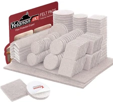 Premium Felt Furniture Pads - 182 Pcs for Chair Legs, Floor Protectors