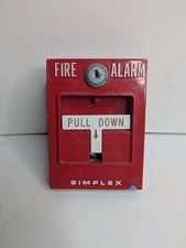 Simplex 4251-20 Fire Alarm Manual Pull Station Conventional USED No Key See Desc