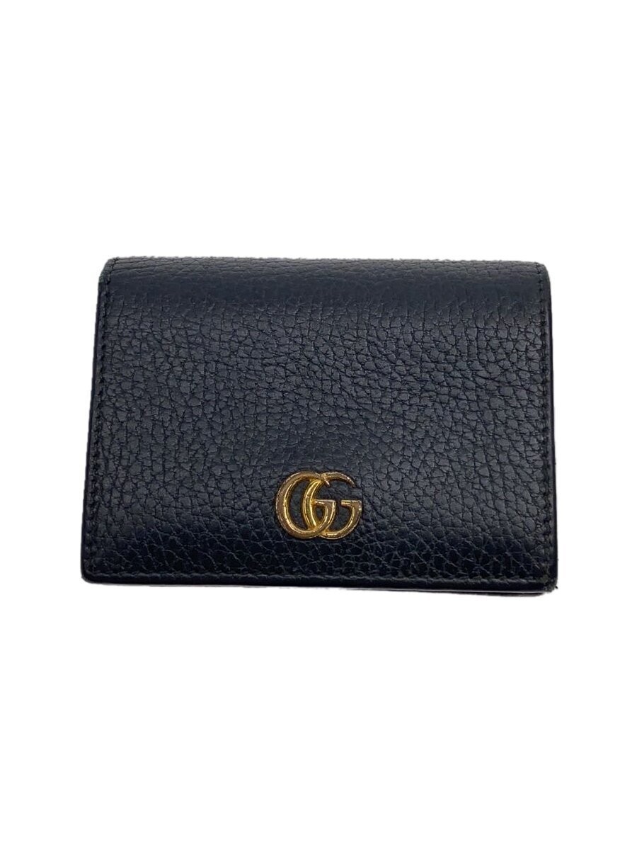 GUCCI Double G Mini Wallet Folded Wallet Leather BLK Women s 456126 203887 From