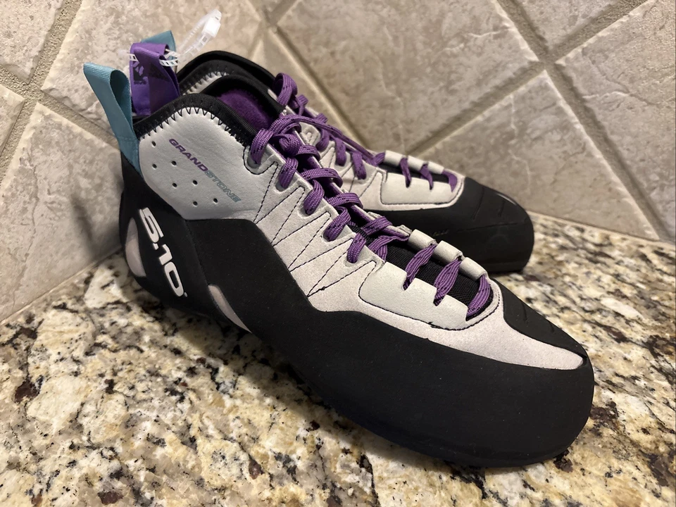 adidas 5.10 Five Ten Grandstone Climbing Shoes Black Purple Men's BC0866 Sz 9.5 - Image 3 of 4