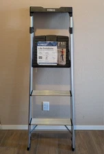 🪜 Cosco 3-Step Folding Aluminum Ladder 225 lb Capacity Lightweight Portable