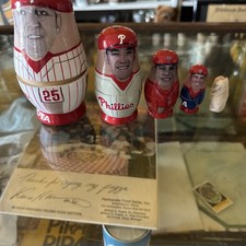 Vintage 2004 PHILLIES NESTING DOLLS THOME ABREU LIBERTHAL ROLLINS BURRELL