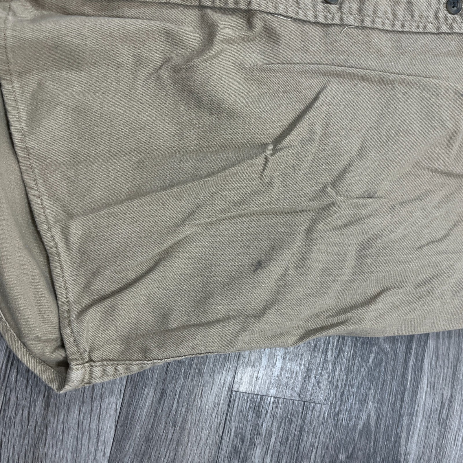 WRANGLER Button Down Collared Long Sleeve Tan Cas… - image 5