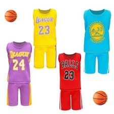 6PCS Boy Doll Clothes Fashion Basketball Outfit Sports Suits Casual Wear Top ...