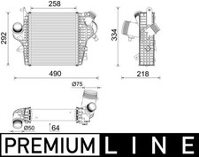 MAHLE Ladeluftkühler PREMIUM LINE CI 637 000P für AUDI Q7 4MB 4MG 4MQ TDI tron