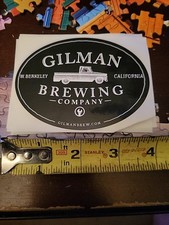 Gilman Brewing Company 4" × 3" NEW Oval Sticker (W. Berkeley, Ca Brewery)  Beer 