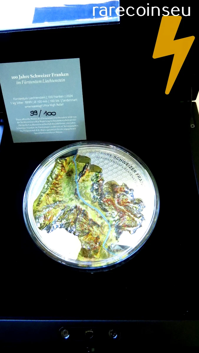 Liechtenstein 100 Jahre Schweizer Franken in Liechtenstein 1 KG Limited Mintage