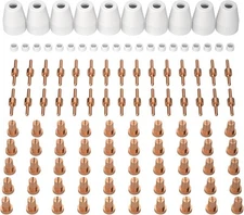 ARCCAPTAIN 110PCS PT31 Plasma Cutting Consumables Fit CUT-45 110pcs, Pt31 