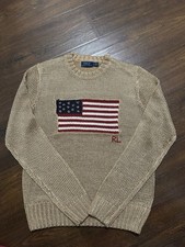 Size L. Polo Ralph Lauren Gold Knit Sweater A...