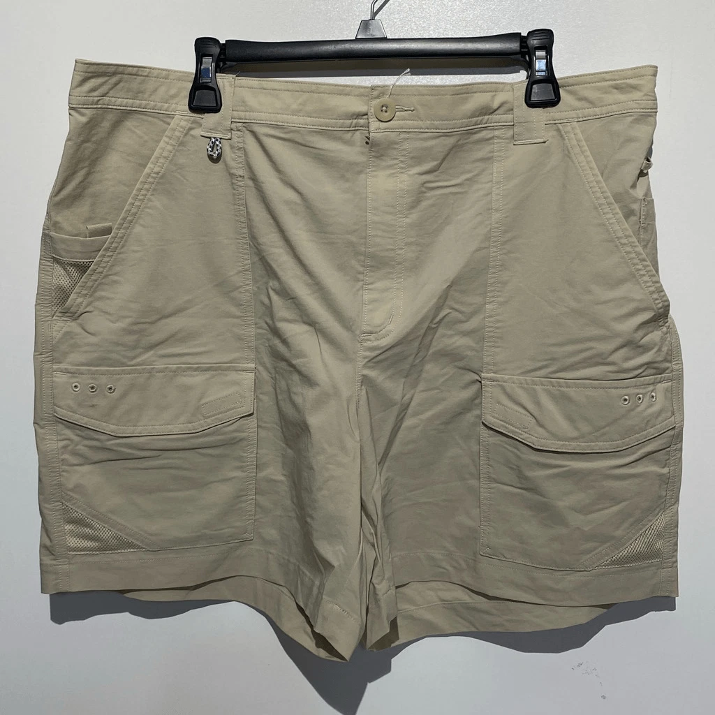 Columbia Men's Khaki Omni Shade Performance Fishing Gear Shorts Size XL