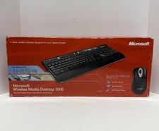 Microsoft Wireless Media Desktop 1000 Keyboard  Mouse ZHA-00001 tested