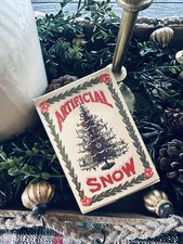 Nieve Artificial De Colección Antigüedad Mica Nieve Mediados de Siglo Decoración de Navidad