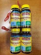 4 Pack: Nature Made Magnesium 250mg 50 Softgels ea. Exp 5/31/26 0247 R2P6