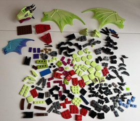 Lego Elves Dragon Lot Light Green Blue Dragon Incomplete Parts Wings 41183 41172