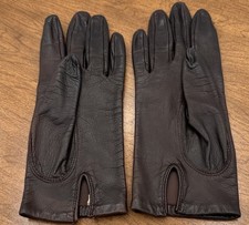 Vintage Fownes Warm Lined Leather Gloves Brown Sz 7
