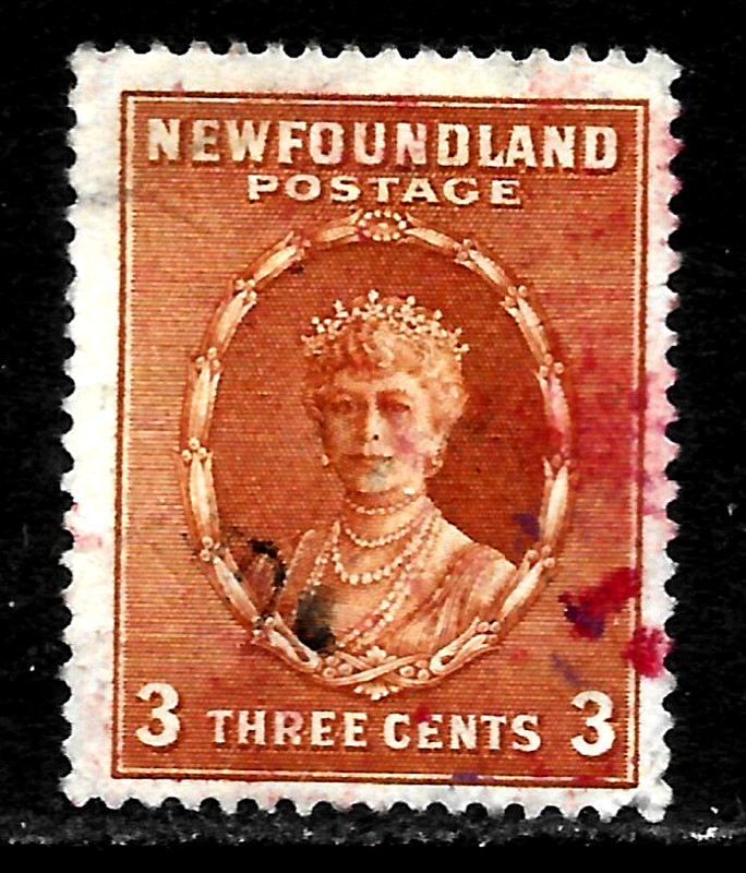 HICK GIRL-OLD  USED NEWFOUNDLAND SC#187    QUEEN  MARY        X3860