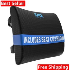 Lumbar Support Pillow for Office Chair - Memory Foam Back Cushion for Car Sea...