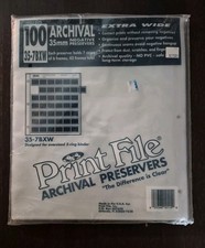 Print File 35-7BXW 100-Pack 35mm Negative Sleeves Unused Pack Torn Outer NOS