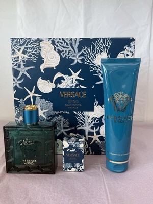 VERSACE EROS ギフトセット　オマケ付き EROS PARFUM by Versace | Men's 3 Pcs Gift Set: 3.4+0.17 Oz Parfum+