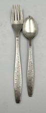 TWA Airlines - Spoon and Fork in Crosshatch Pattern - International Silver Co.