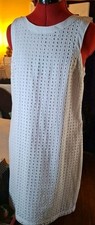 Women's Banana Republic White Eyelet Dress Size 12
