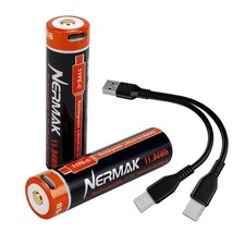 3.7V 3200mAh USB Rechargeable Lithium lon Battery for Flashlights, Headlamps,...