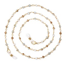 Eyeglasses Chain For Women Stylish Mask Lanyard Natural Crystal