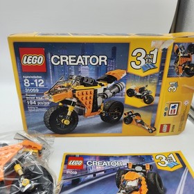 LEGO Sunset Street Bike 3-in-1 Creator Set 31059 COMPLETE Open And Built.