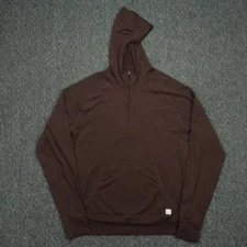 Vuori Hoodie Men Medium Red Ponto Performance Half Zip Pullover Pockets Athletic