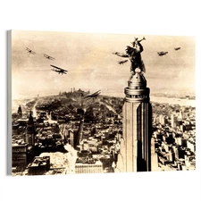 1933 King Kong Atop The Empire State Building Canvas Poster Home Decor Art Print