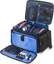 Cable File Bag DJ Gig Bag Cord Organizer Case with Detachable Dividers for La...