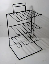 Vintage Rubber Coated Metal Countertop Display Rack