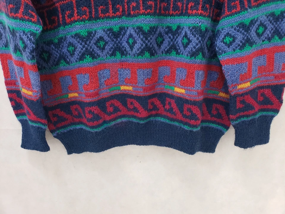 Peruvian Connection - 100% Alpaca Knit Fair Isle - Loud Cosby Sweater - Mens XL - Image 3 of 4