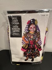 Calavera Caramelo Catrina Día de Muertos Halloween Disfraz Niño’s Talla M 8-10