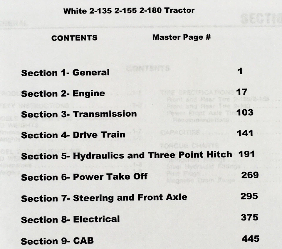 White 2-180 Field Boss Tractors Service Manual Parts Operators Book Set Repair - Image 2 of 4