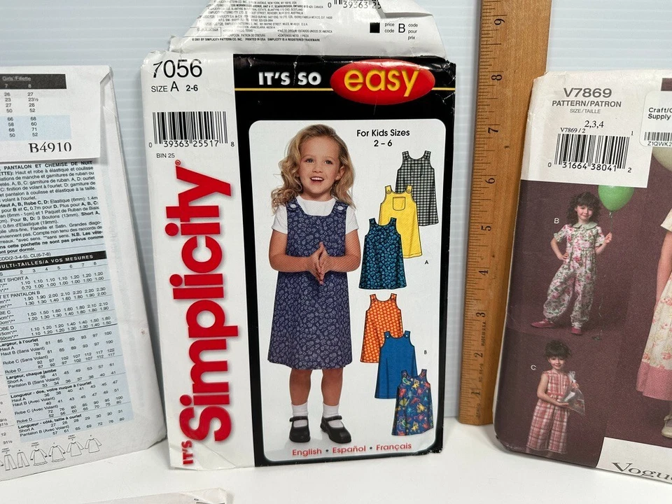 5 Girls Toddler McCalls's Butterick Simplicity Sewing Patterns CUT Sz 2-6 Child - Image 4 of 4