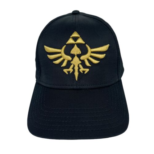 Zelda Skyward Sword Nintendo Brand Gold Hyrule Crest Czarna czapka z daszkiem 2015 - Zdjęcie 1 z 9