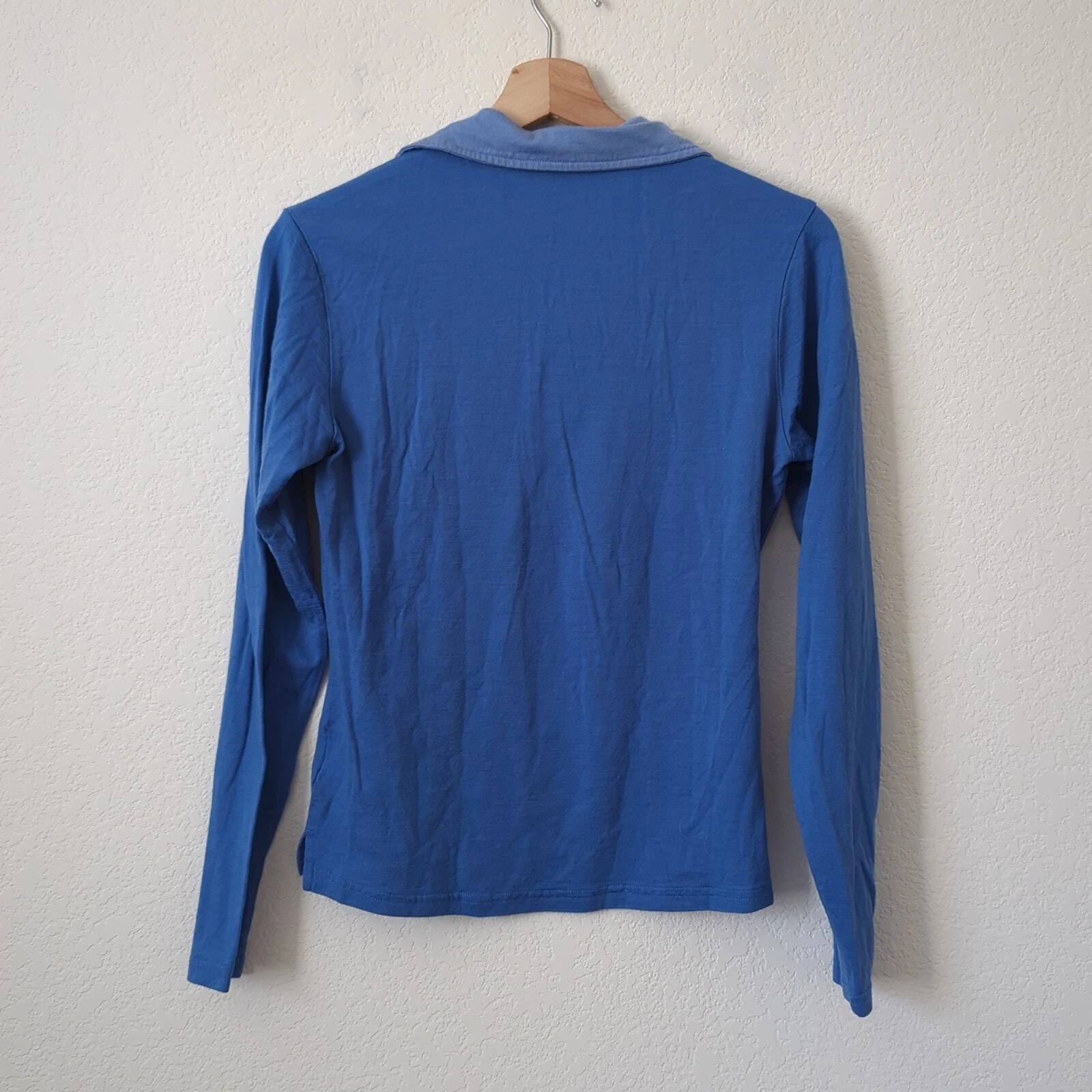 smartwool long sleeve collared 100% merino wool shirt