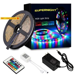 Supernight-Led-Strip-Lights-5M-16-4-Ft-Smd-3528-Rgb-300-Led-Color-Changing-Kit