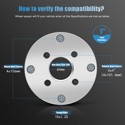 4) 4x4 to 4x156 Wheel Adapters 1