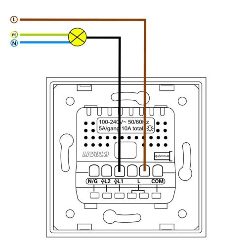LIVOLO Touch Sensor Lichtschalter Dimmer Wechselschalter Steckdosen Glasrahmen - Bild 145 von 257
