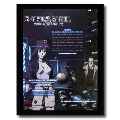 2004 Ghost in the Shell Stand Alone Complex Framed Print Ad/Poster