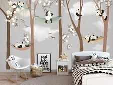 3D Animal Panda G5535 Wallpaper Wall Murals Removable Self-adhesive Erin