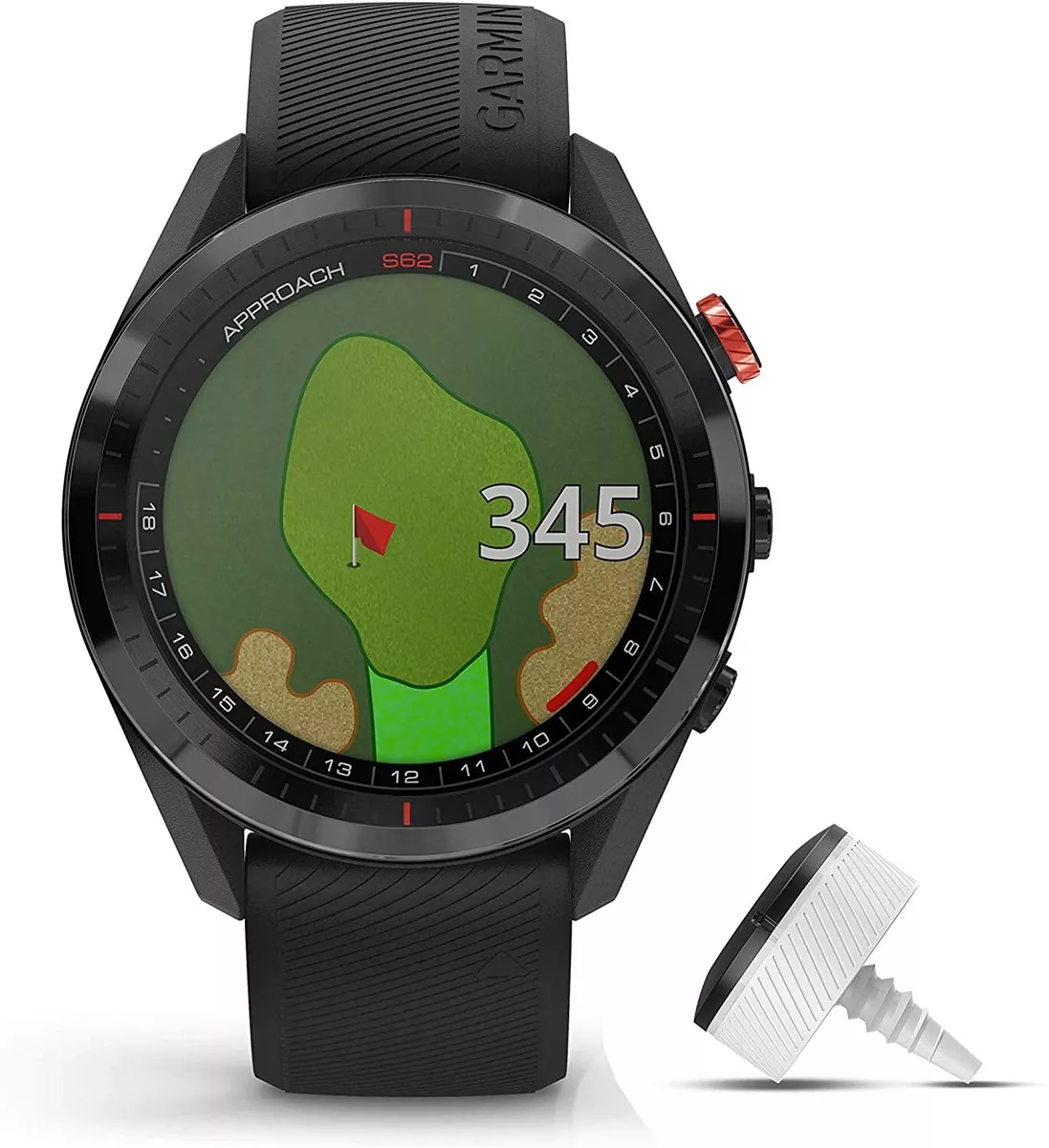 Garmin Approach S62 Bundle Premium Golf GPS Watch Approach Ct10