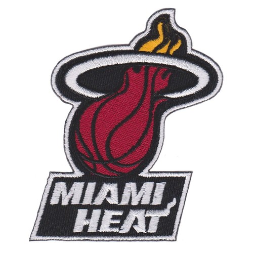 10 piece Miami Heat Black Background Logo Size 3.8"x3.0" Sew Iron on Patch DIY - Picture 4 of 12