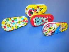4 vintage TIN LITHO TOY NOISEMAKERS/NOISE MAKERS CIRCUS PARTY GRINDERS lot 1