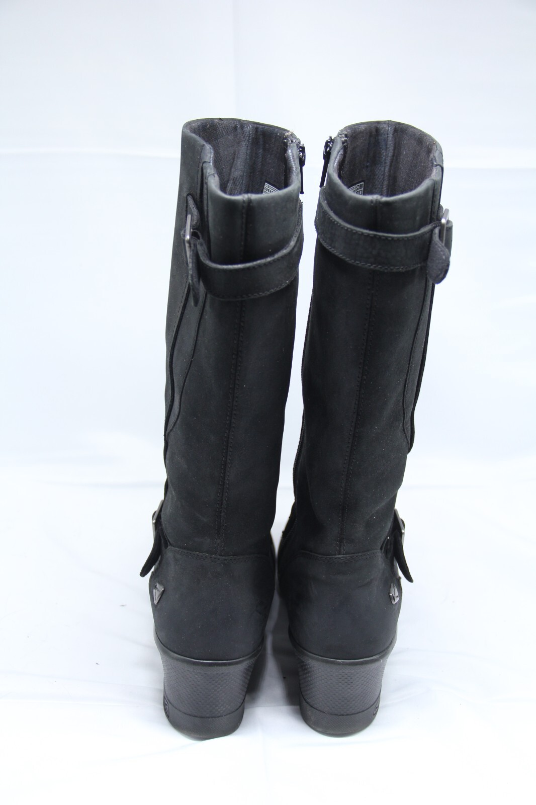 Stivali Keen of Scots donna taglia 9 neri pelle zeppa ginocchio equitazione cerniera