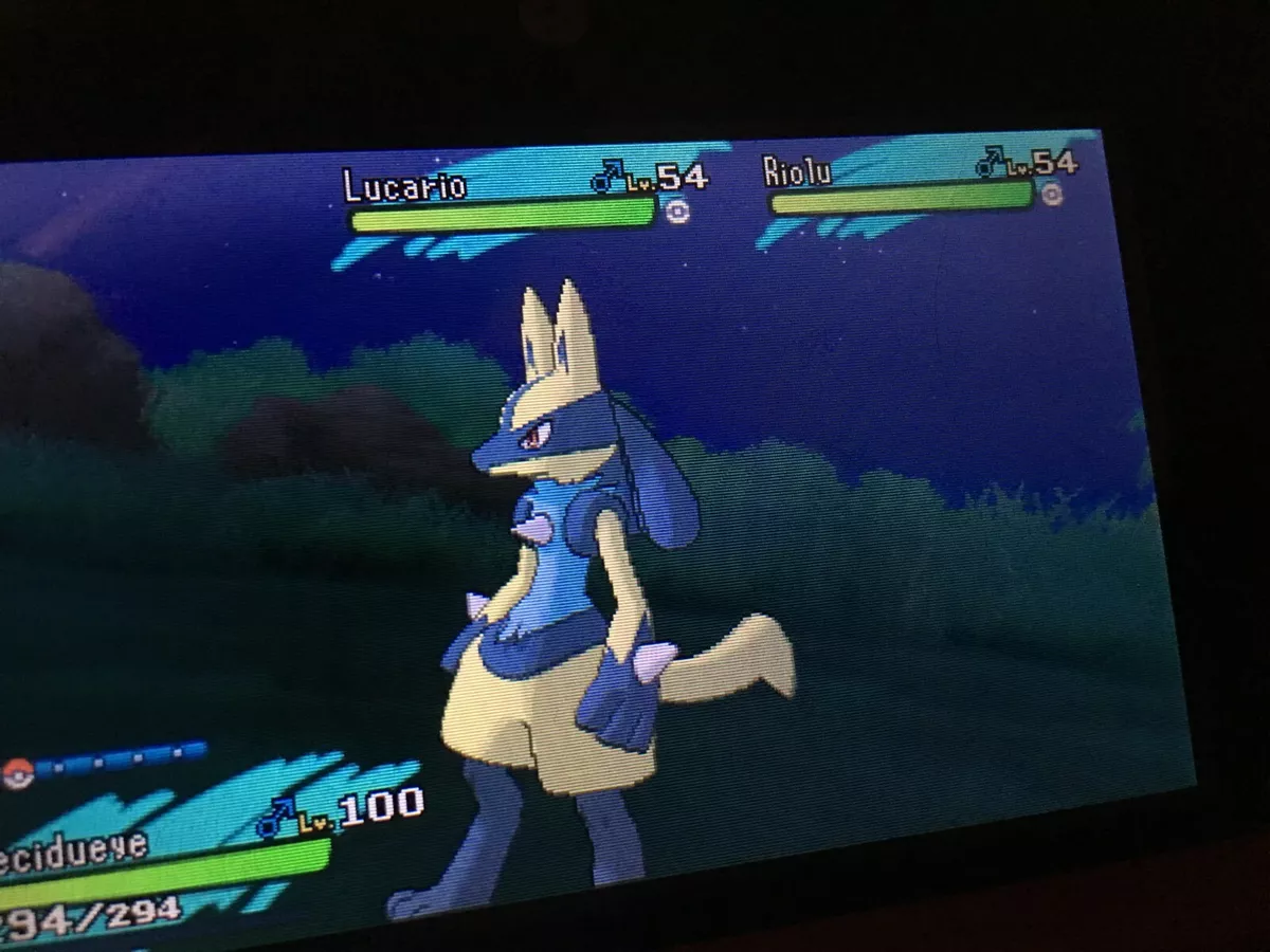 Pokemon USUM ORAS X Y SHINY MEGA LUCARIO 6IVs EV trained level 100