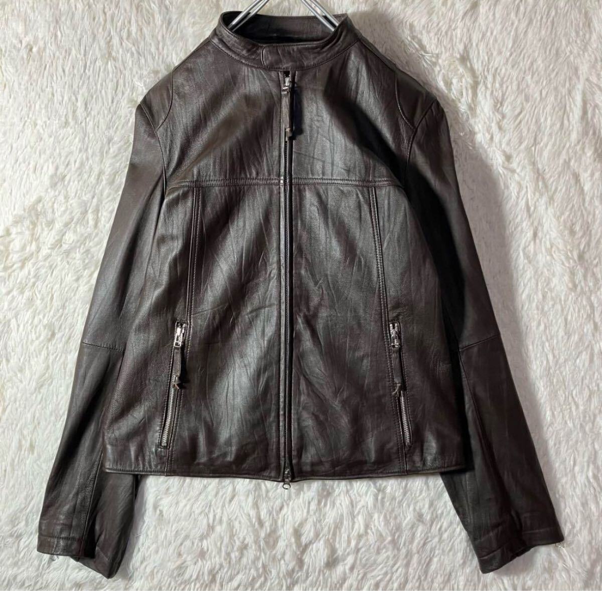 Apparel 00s UNIQLO Leather Jacket Single Riders No Color Sheep 
