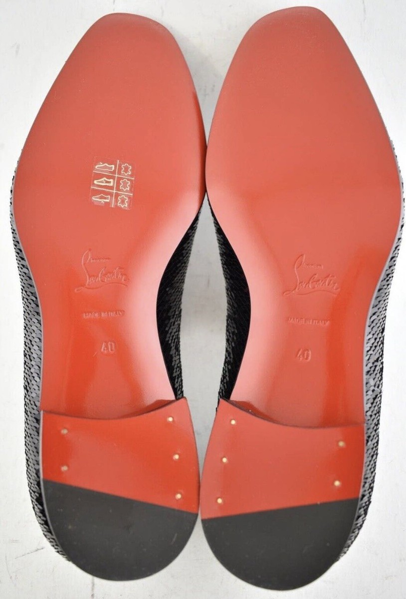 Christian Louboutin Mens Dandelion Flat Black Paillette  display picture 1